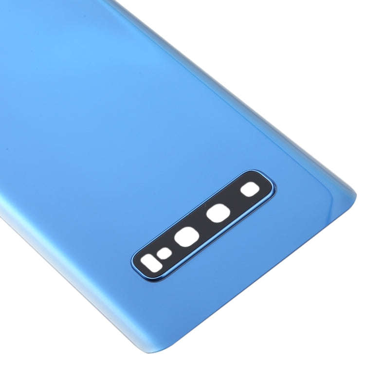 For Galaxy S10+ Battery Back Cover with Camera Lens (Blue)