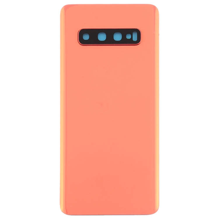For Galaxy S10 Battery Back Cover with Camera Lens (Pink)