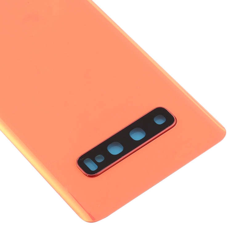 For Galaxy S10 Battery Back Cover with Camera Lens (Pink)
