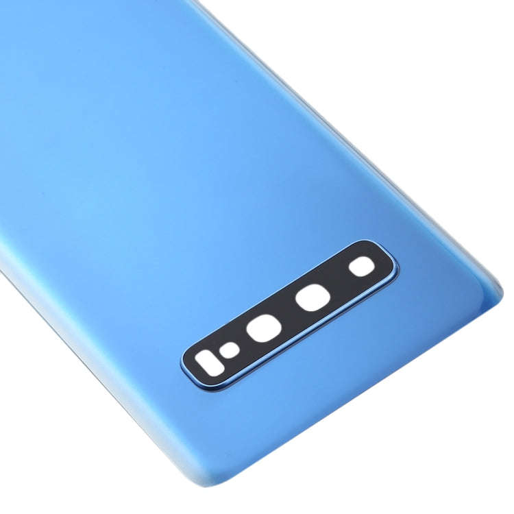 For Galaxy S10 Battery Back Cover with Camera Lens (Blue)