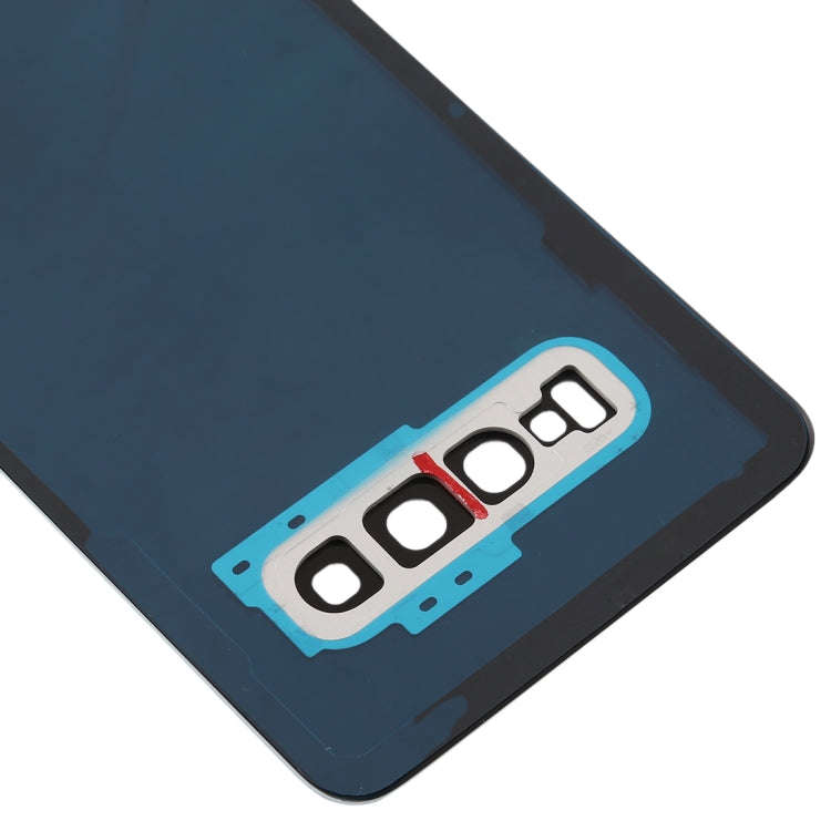 For Galaxy S10 Battery Back Cover with Camera Lens (White)