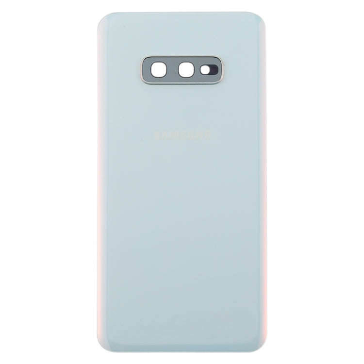 For Galaxy S10e Battery Back Cover with Camera Lens (White)