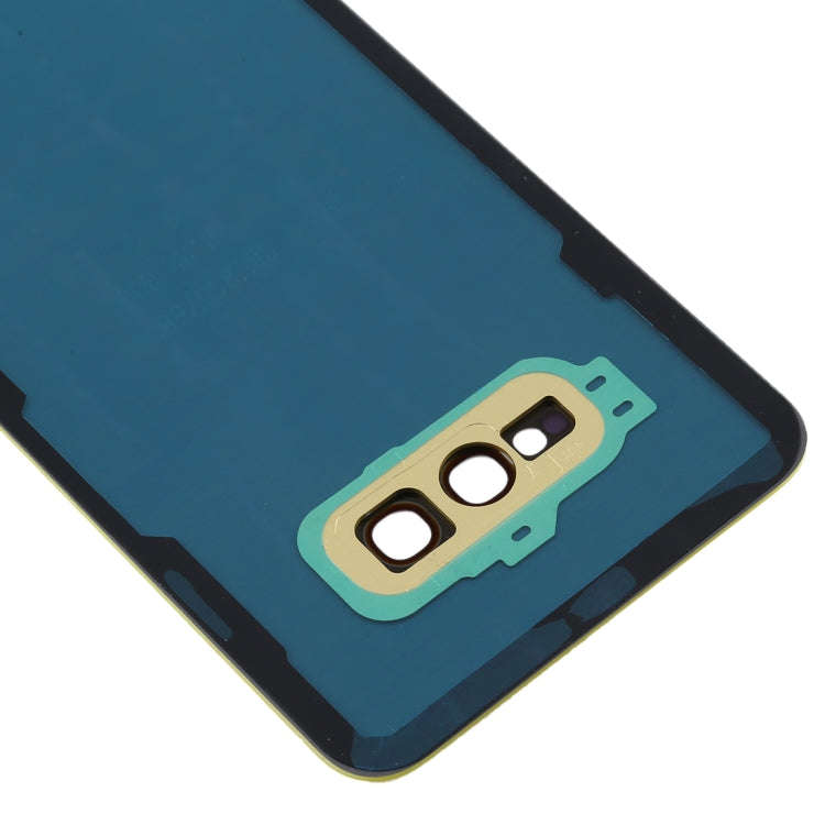 For Galaxy S10e Battery Back Cover with Camera Lens (Yellow)