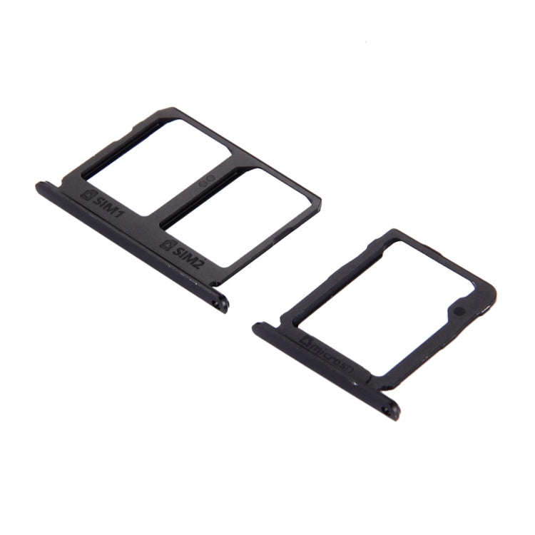 For Galaxy C9 Pro / C9000 SIM Card Tray + Micro SD Card Tray (Black)
