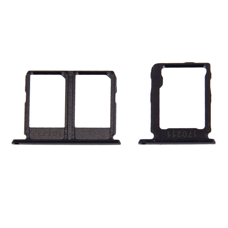 For Galaxy C9 Pro / C9000 SIM Card Tray + Micro SD Card Tray (Black)