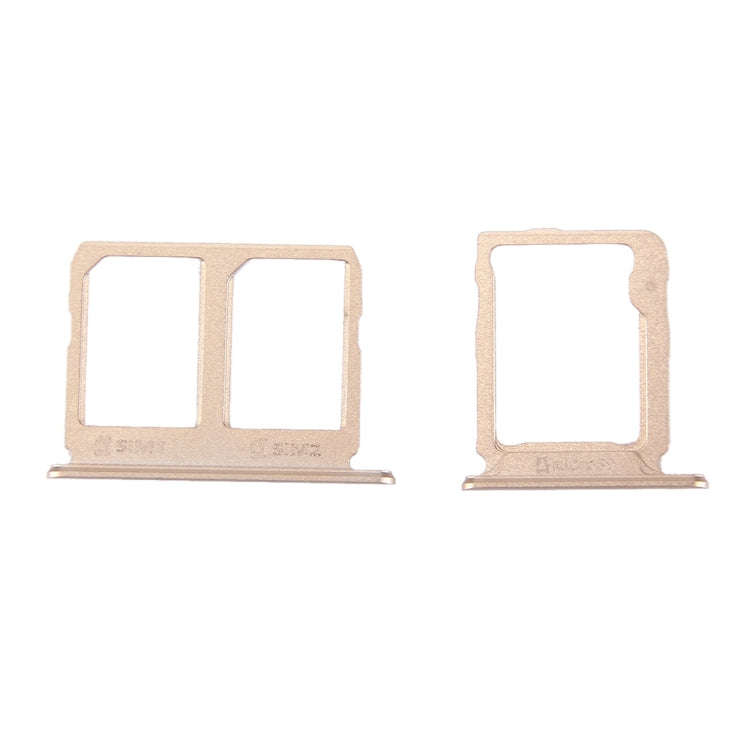 For Galaxy C9 Pro / C9000 SIM Card Tray + Micro SD Card Tray (Gold)