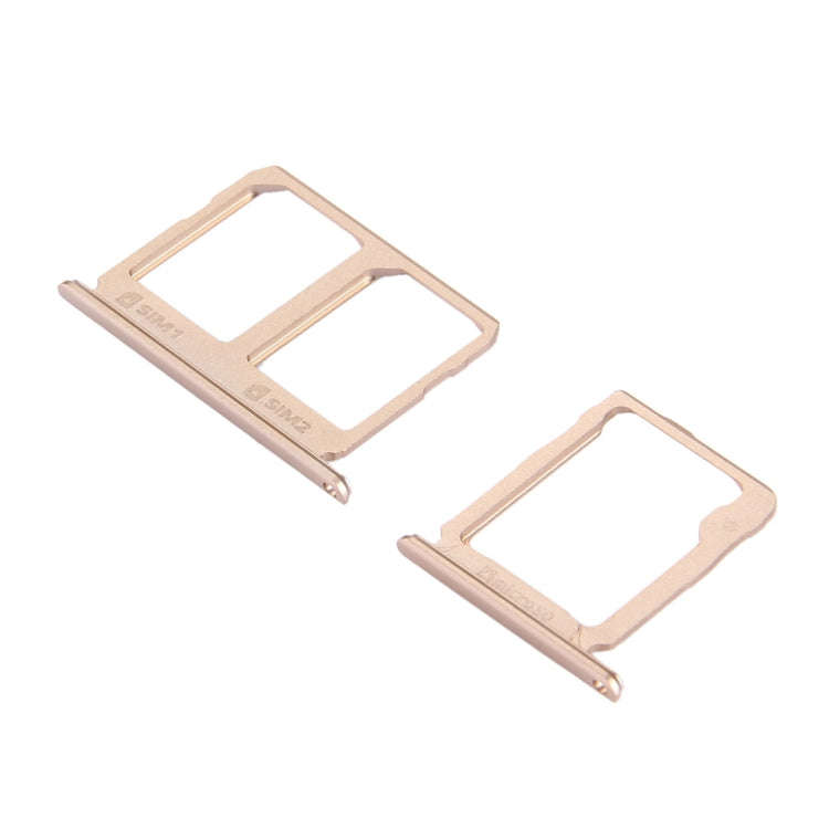 For Galaxy C9 Pro / C9000 SIM Card Tray + Micro SD Card Tray (Gold)