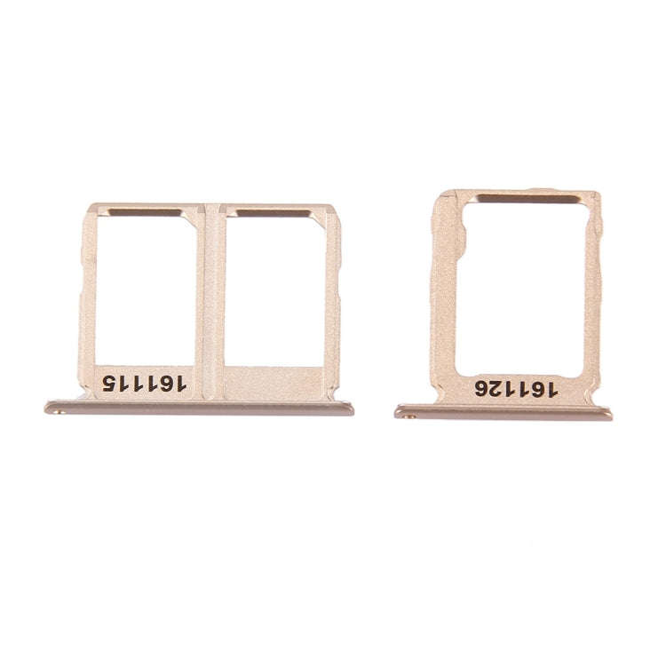 For Galaxy C9 Pro / C9000 SIM Card Tray + Micro SD Card Tray (Gold)