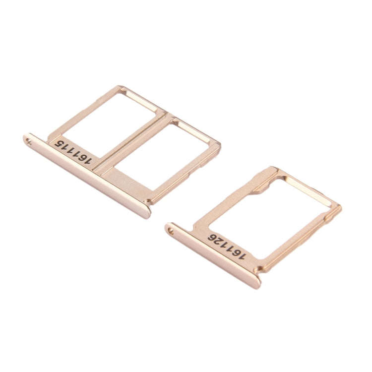 For Galaxy C9 Pro / C9000 SIM Card Tray + Micro SD Card Tray (Gold)
