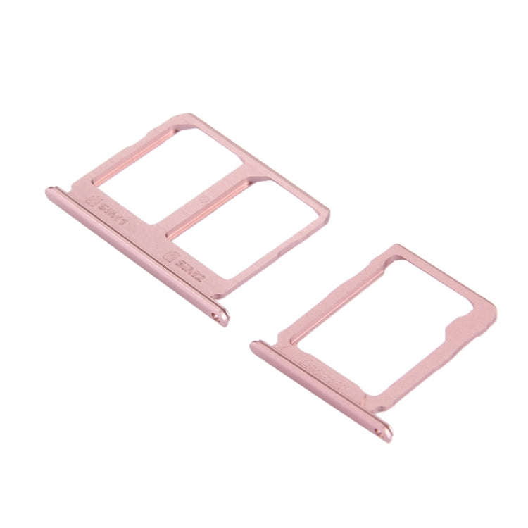 For Galaxy C9 Pro / C9000 SIM Card Tray + Micro SD Card Tray (Rose Gold)