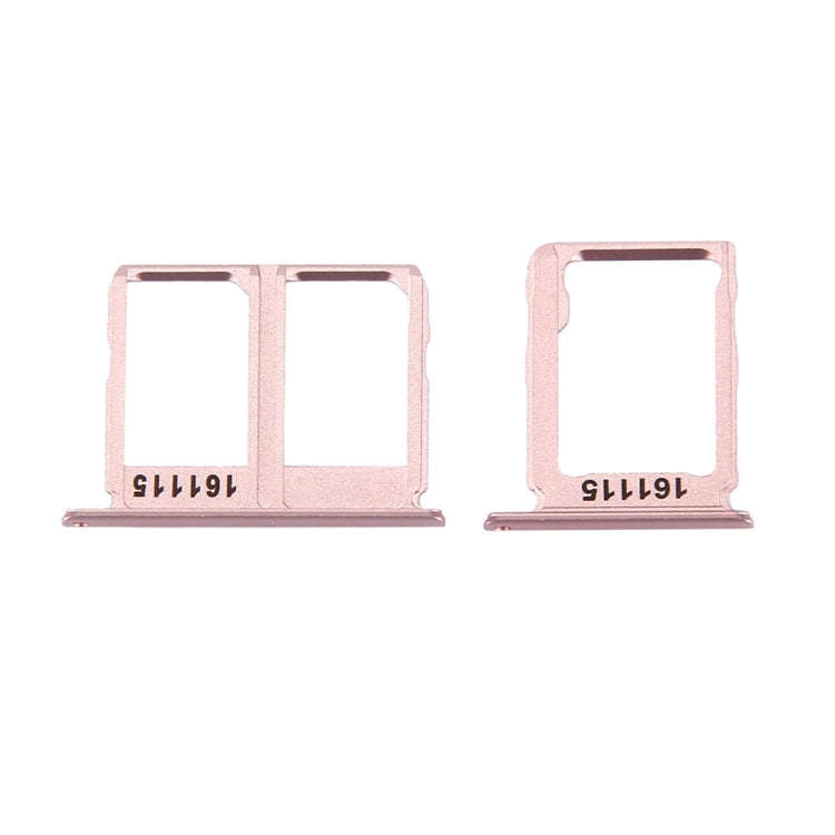 For Galaxy C9 Pro / C9000 SIM Card Tray + Micro SD Card Tray (Rose Gold)