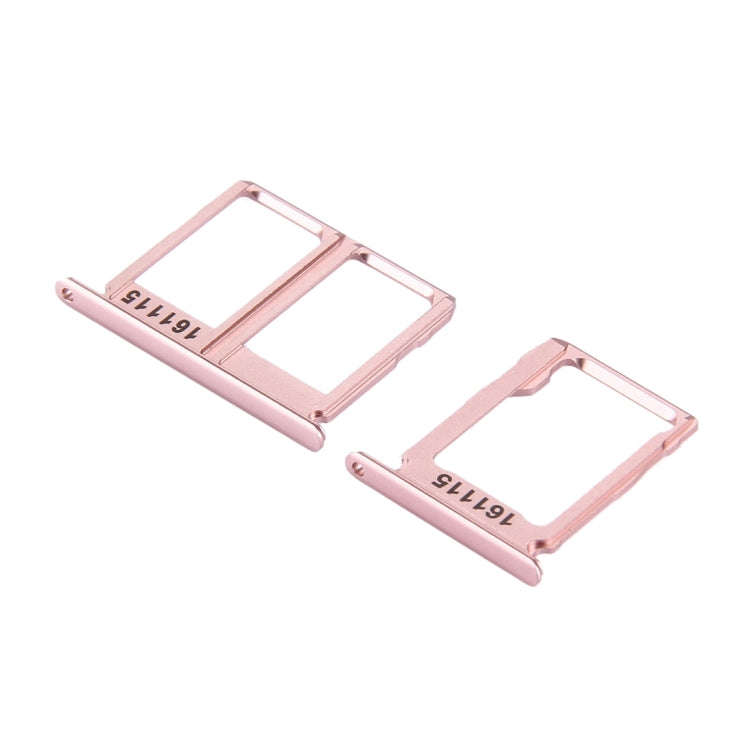 For Galaxy C9 Pro / C9000 SIM Card Tray + Micro SD Card Tray (Rose Gold)