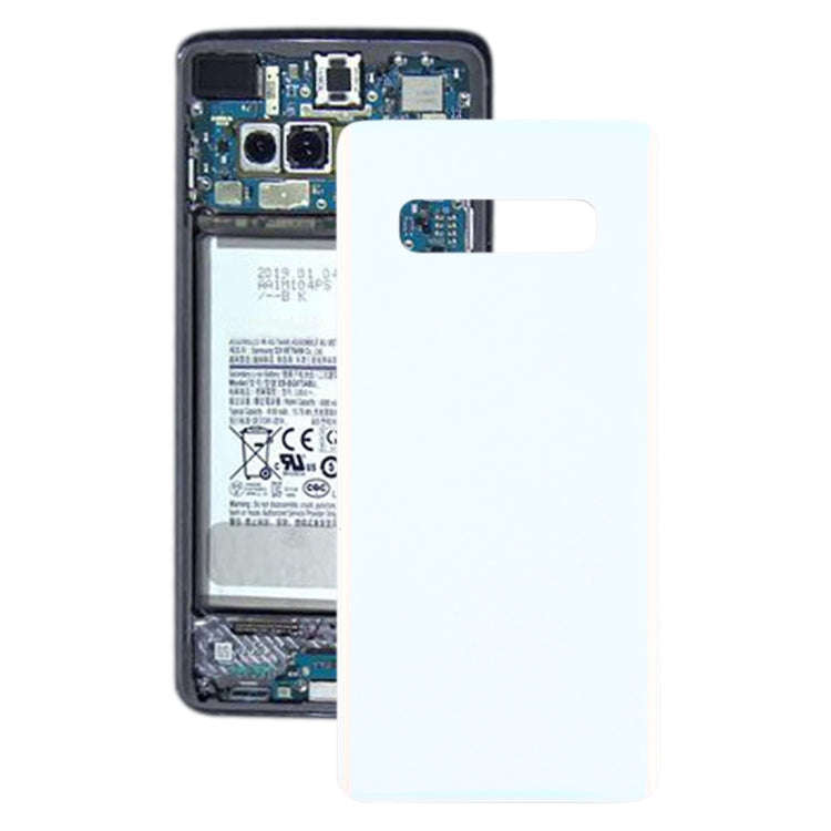 For Galaxy S10+ Battery Back Cover (White)