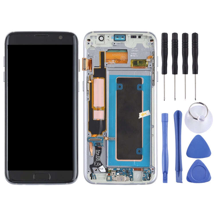 Original Super AMOLED Material LCD Screen and Digitizer Full Assembly(with Frame / Charging Port ...