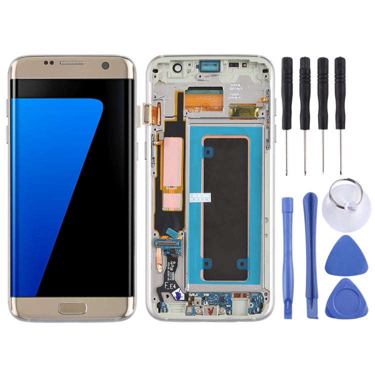 Original Super AMOLED Material LCD Screen and Digitizer Full Assembly(with Frame / Charging Port ...