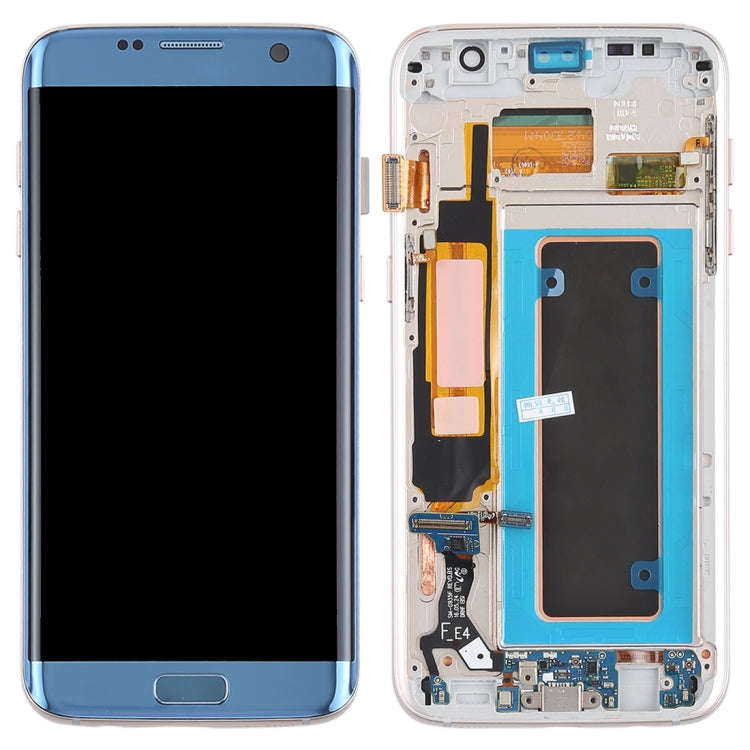 Original Super AMOLED Material LCD Screen and Digitizer Full Assembly(with Frame / Charging Port ...