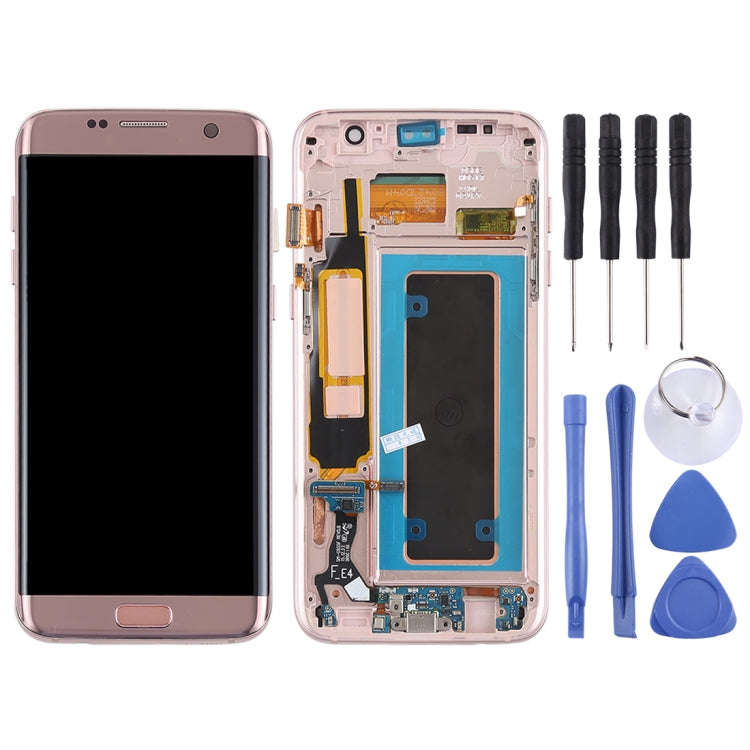 Original Super AMOLED Material LCD Screen and Digitizer Full Assembly(with Frame / Charging Port ...