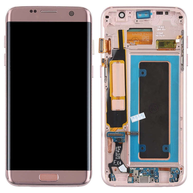 Original Super AMOLED Material LCD Screen and Digitizer Full Assembly(with Frame / Charging Port ...
