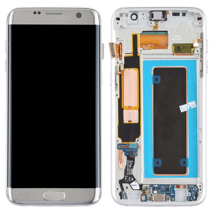 Original Super AMOLED Material LCD Screen and Digitizer Full Assembly(with Frame / Charging Port ...