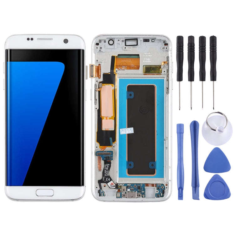 Original Super AMOLED Material LCD Screen and Digitizer Full Assembly(with Frame / Charging Port ...