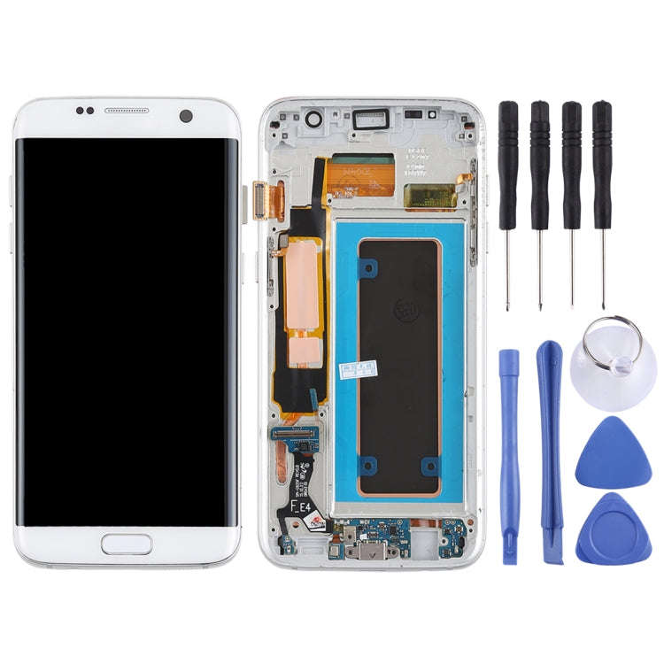 Original Super AMOLED Material LCD Screen and Digitizer Full Assembly(with Frame / Charging Port ...