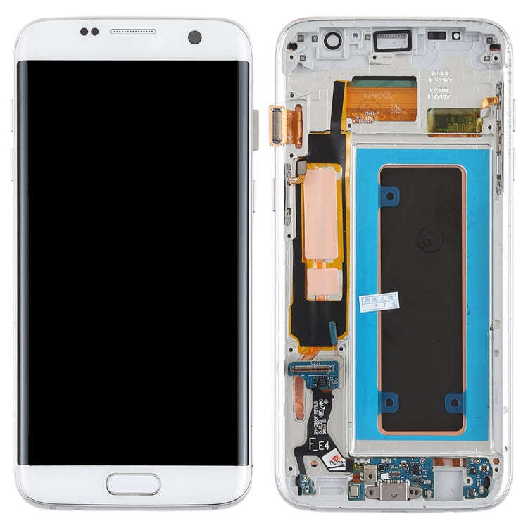 Original Super AMOLED Material LCD Screen and Digitizer Full Assembly(with Frame / Charging Port ...
