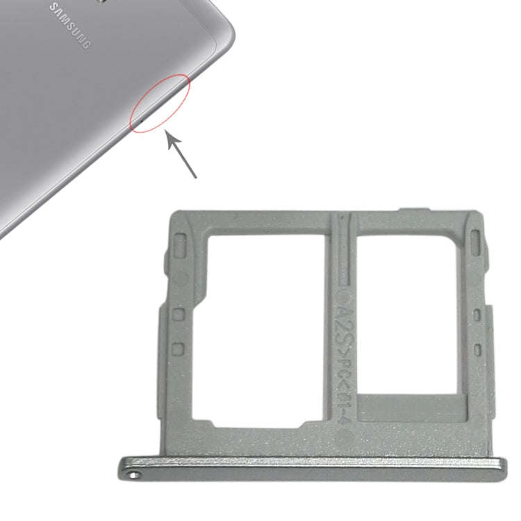 For Galaxy Tab A 8.0 / T380 / T385 SIM Card Tray +  Micro SD Card Tray (Grey)