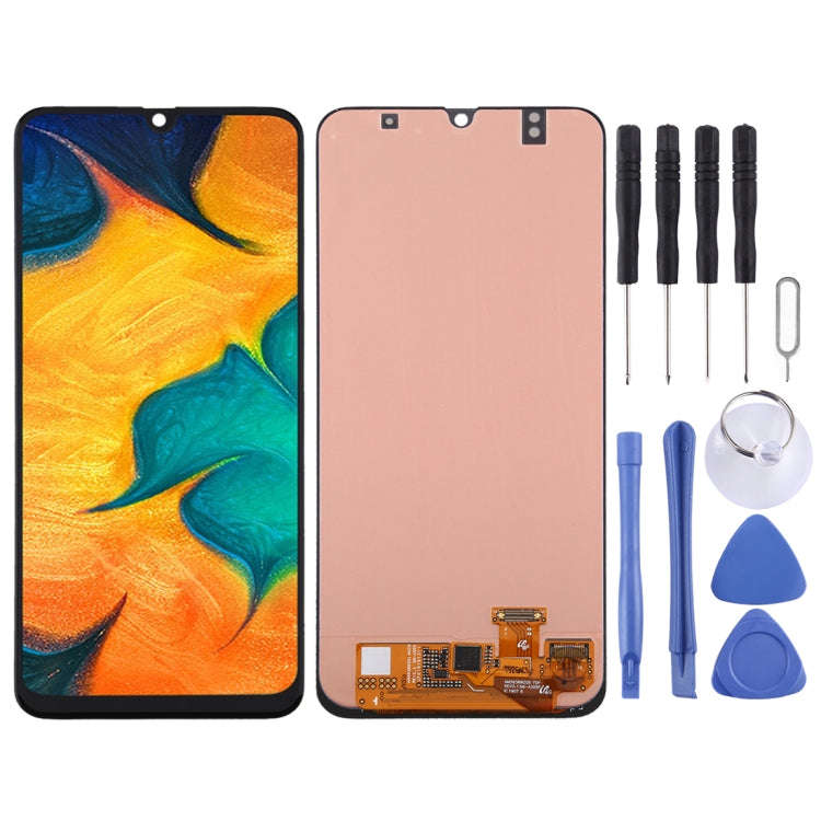Original Super AMOLED LCD Screen for Galaxy A30 with Digitizer Full Assembly (Black)