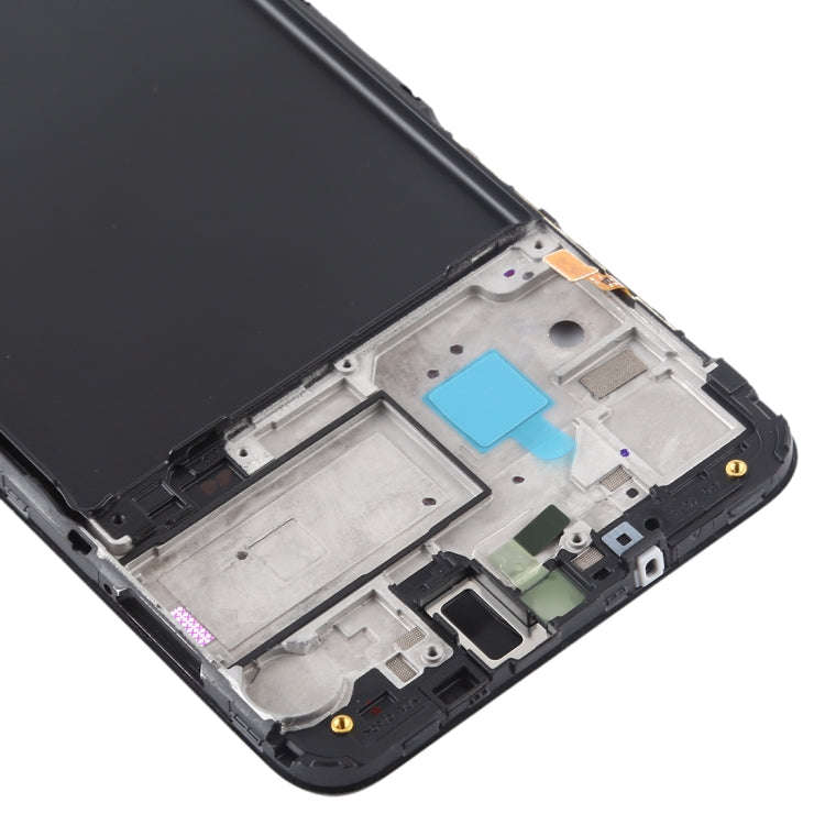 For Galaxy A10  Front Housing LCD Frame Bezel Plate (Black)