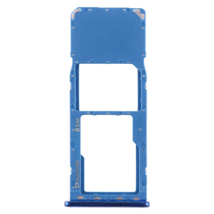 For Galaxy A7 (2018) / A750F SIM Card Tray + Micro SD Card Tray (Blue)