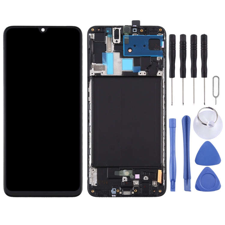 Original Super AMOLED LCD Screen for Galaxy A70 Digitizer Full Assembly with Frame