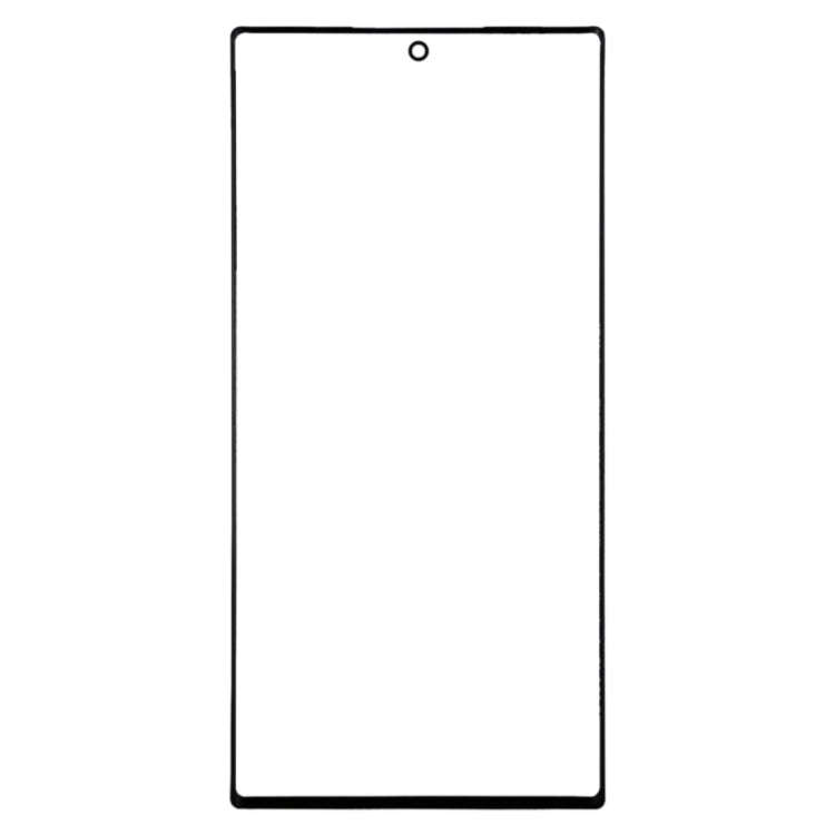 For Galaxy Note 10 + Front Screen Outer Glass Lens (Black)