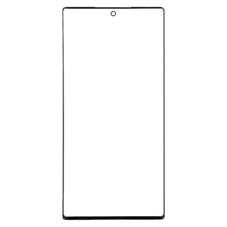 For Galaxy Note 10 + Front Screen Outer Glass Lens (Black)