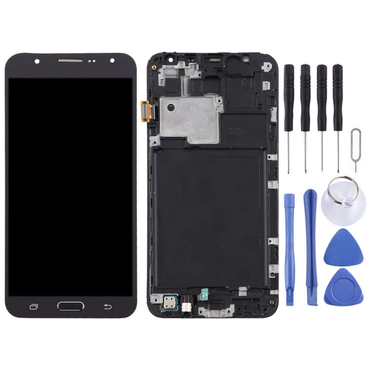 TFT LCD Screen for Galaxy J7 (2015) / J700F Digitizer Full Assembly with Frame (Black)
