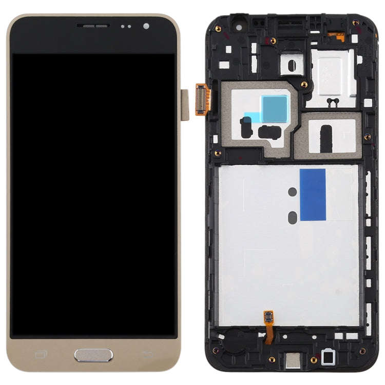 TFT LCD Screen for Galaxy J3 (2016) / J320F Digitizer Full Assembly with Frame (Gold)