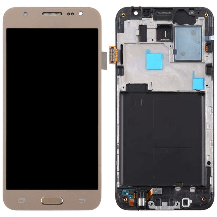 TFT LCD Screen for Galaxy J5 (2015) / J500F Digitizer Full Assembly with Frame (Gold)