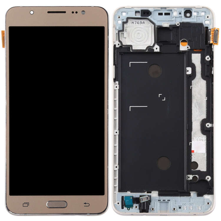 TFT LCD Screen for Galaxy J7 (2016) / J710F Digitizer Full Assembly with Frame (Gold)