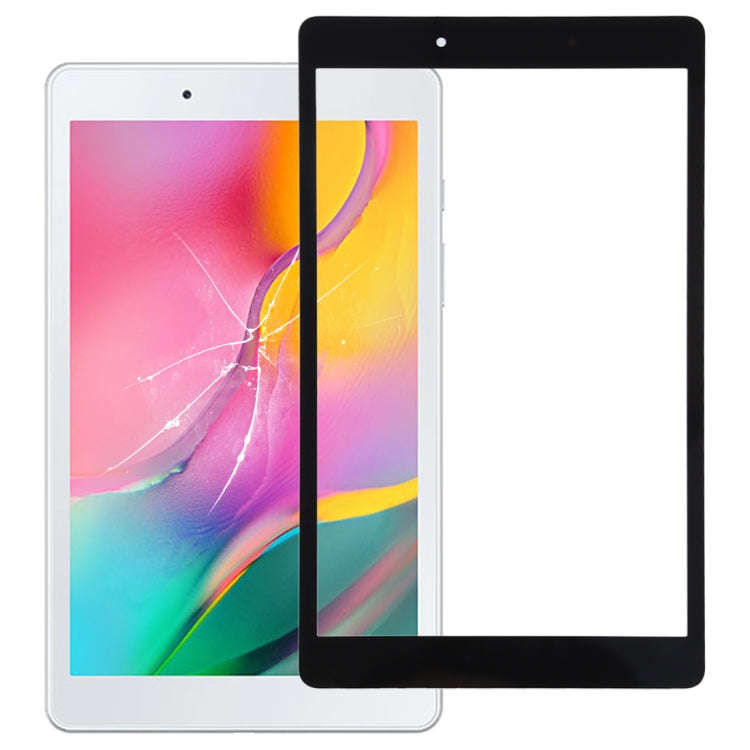For Galaxy Tab A 8.0 (2019) SM-T295 (LTE Version) Front Screen Outer Glass Lens (Black)