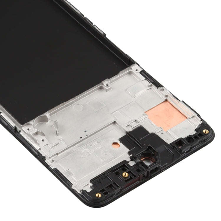 Original Super AMOLED LCD Screen for Galaxy A51 4G Digitizer Full Assembly with Frame (Black)