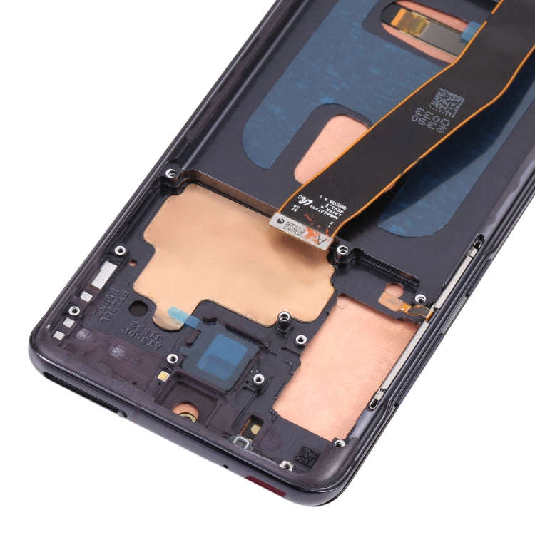 Original Dynamic AMOLED Material LCD Screen and Digitizer Full Assembly with Frame for Galaxy S20...