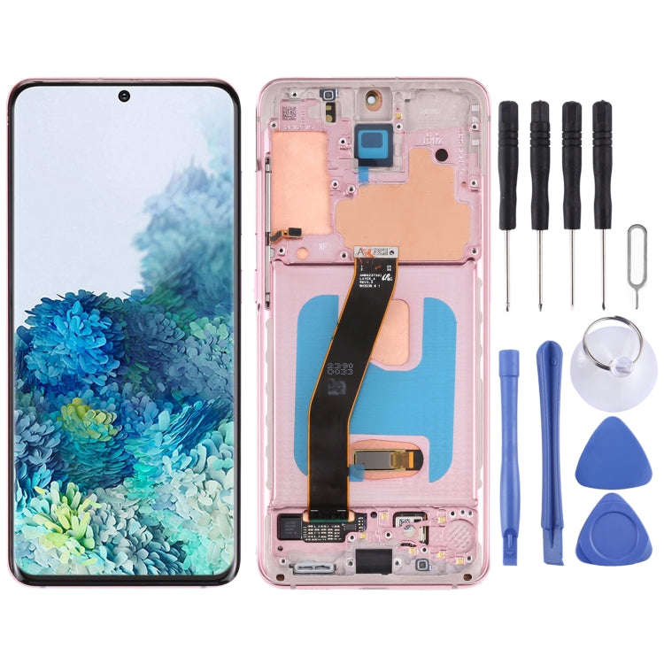 Original Dynamic AMOLED Material LCD Screen and Digitizer Full Assembly with Frame for Samsung Ga...