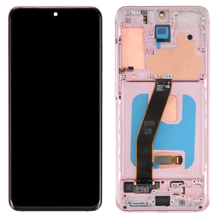 Original Dynamic AMOLED Material LCD Screen and Digitizer Full Assembly with Frame for Samsung Ga...