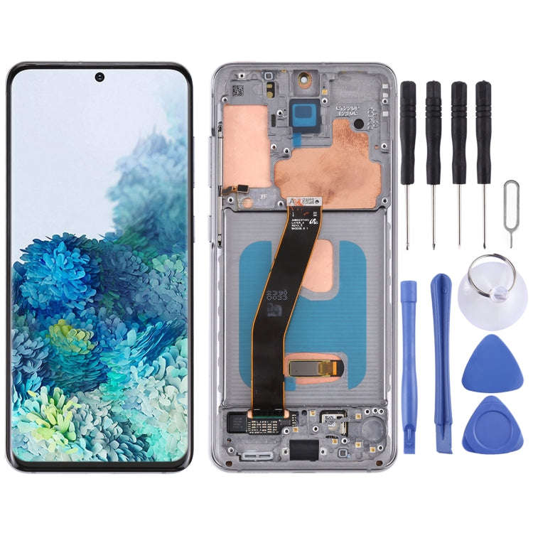 Original Dynamic AMOLED Material LCD Screen and Digitizer Full Assembly with Frame for Samsung Ga...