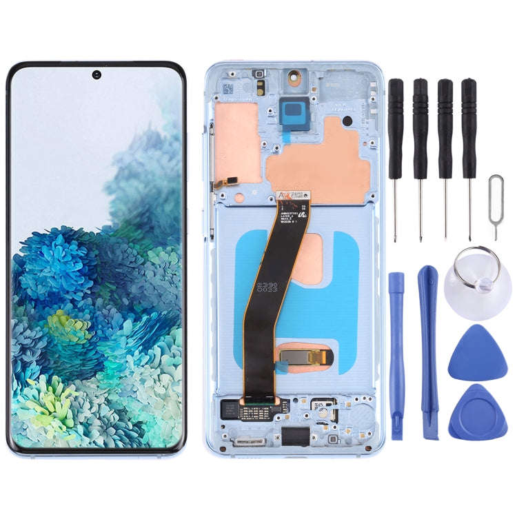 Original Dynamic AMOLED Material LCD Screen and Digitizer Full Assembly with Frame for Samsung Ga...