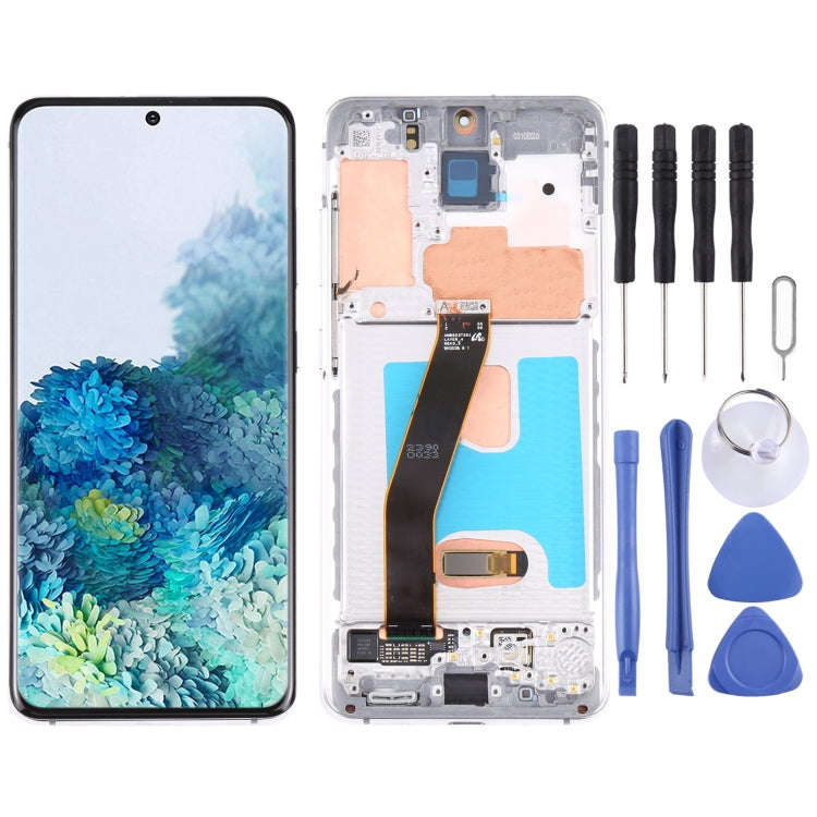 Original Dynamic AMOLED Material LCD Screen and Digitizer Full Assembly with Frame for Samsung Ga...