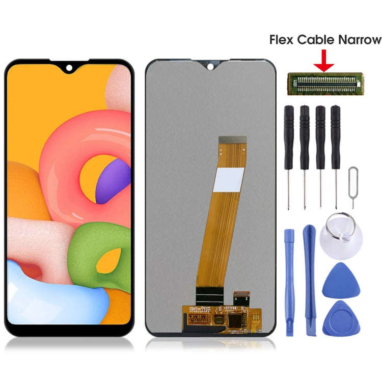 For Galaxy A01 SM-A015F Original PLS TFT LCD Screen with Digitizer Full Assembly (Flex Cable Narr...
