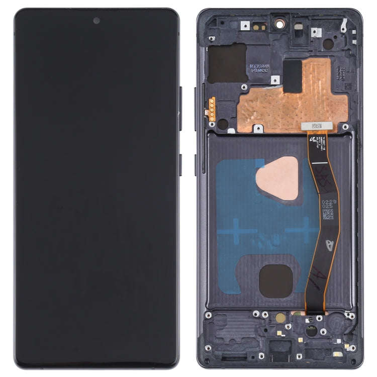 Original Super AMOLED Material LCD Screen and Digitizer Full Assembly with Frame for Galaxy S10 L...