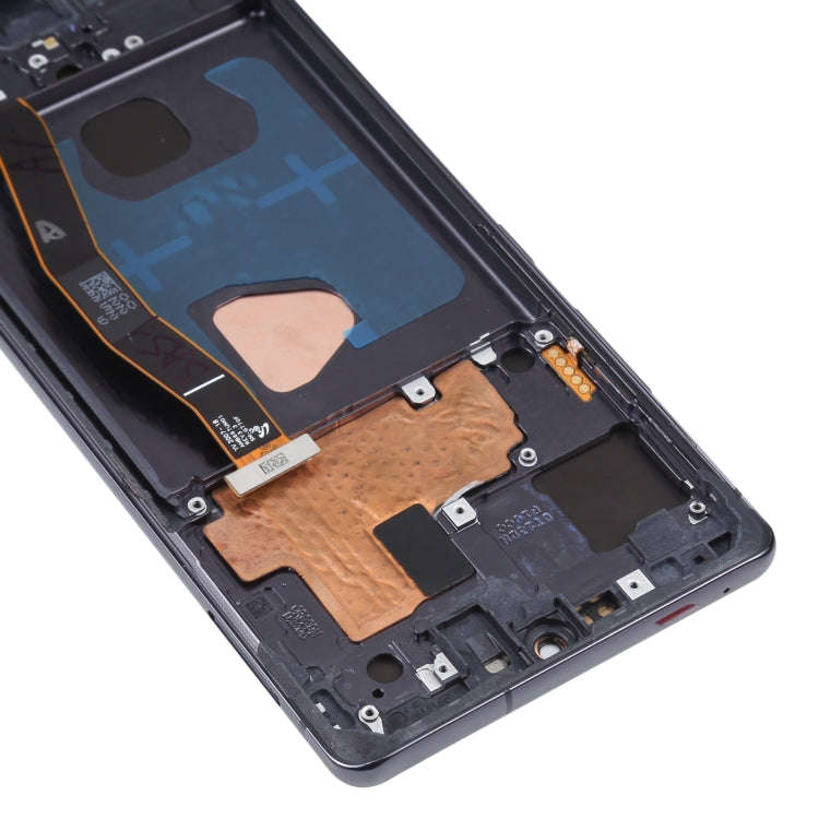Original Super AMOLED Material LCD Screen and Digitizer Full Assembly with Frame for Galaxy S10 L...