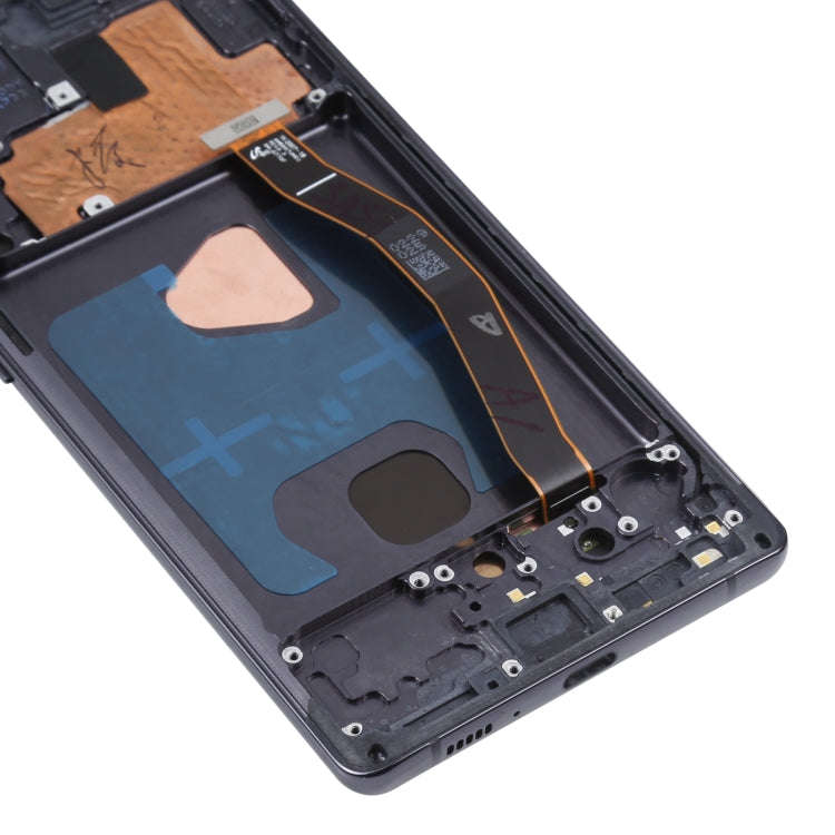 Original Super AMOLED Material LCD Screen and Digitizer Full Assembly with Frame for Galaxy S10 L...