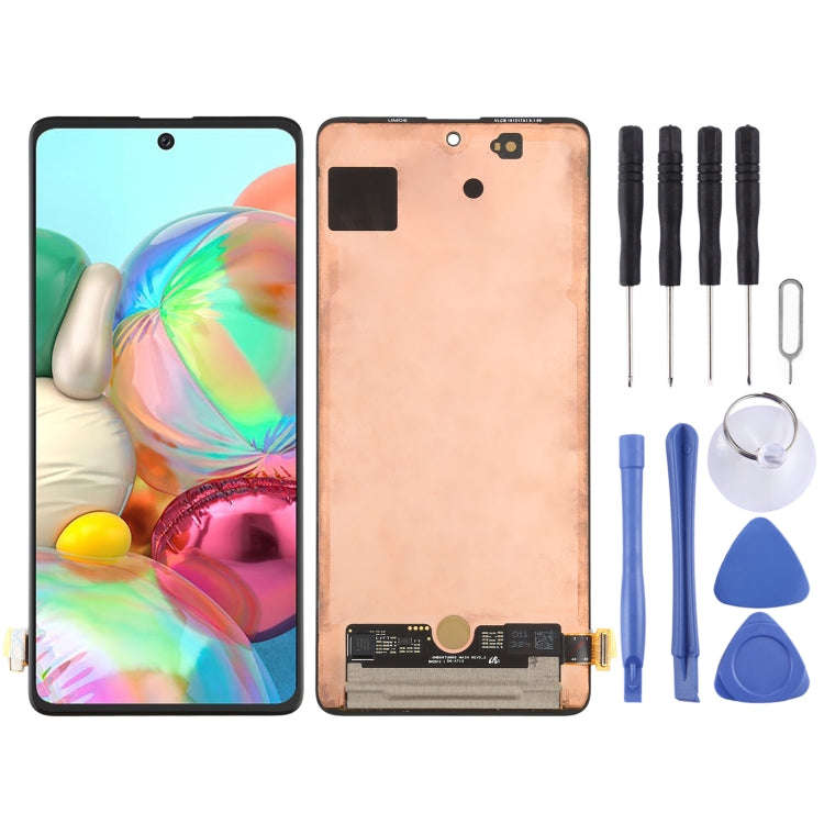 Original Super AMOLED LCD Screen for Galaxy A71 4G with Digitizer Full Assembly (Black)